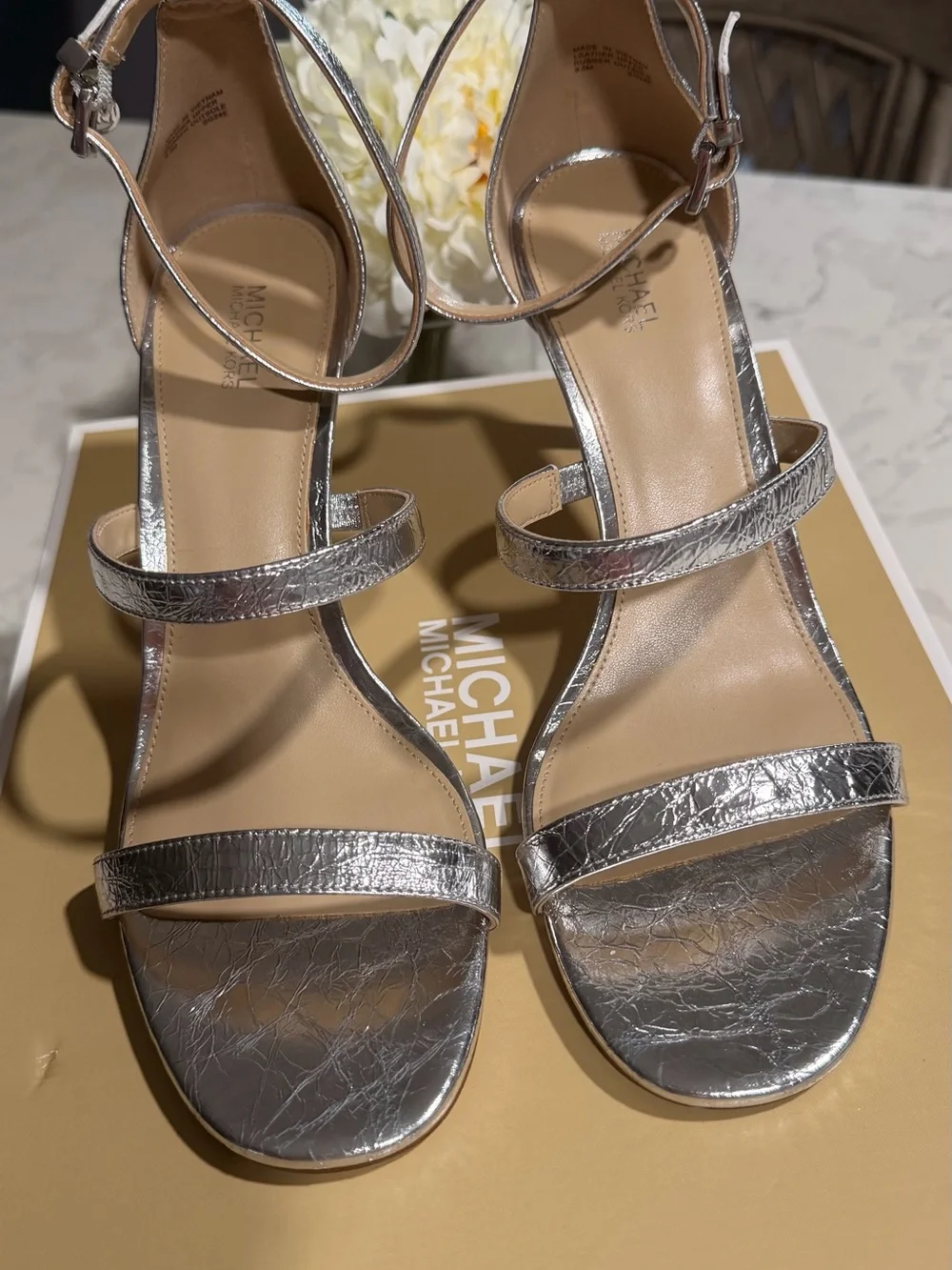 Michael Kors Metallic Koda Strappy High-Heel Sandals